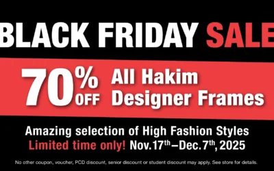 Hakim Optical Black Friday Sale 2025: 70% Off Designer Frames